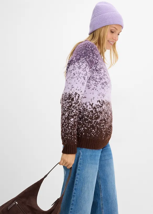 Maglione in morbida maglia effetto peloso, bonprix