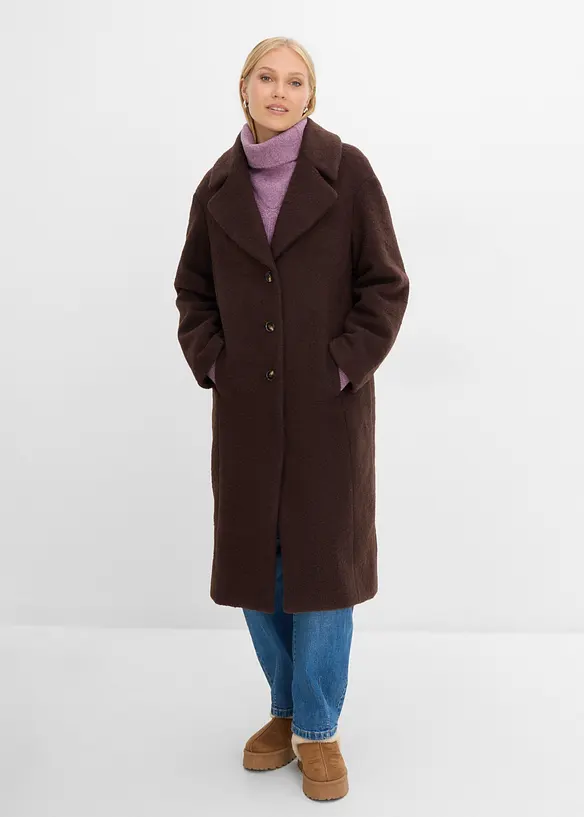 Cappotto outdoor effetto boucl&eacute;, bonprix