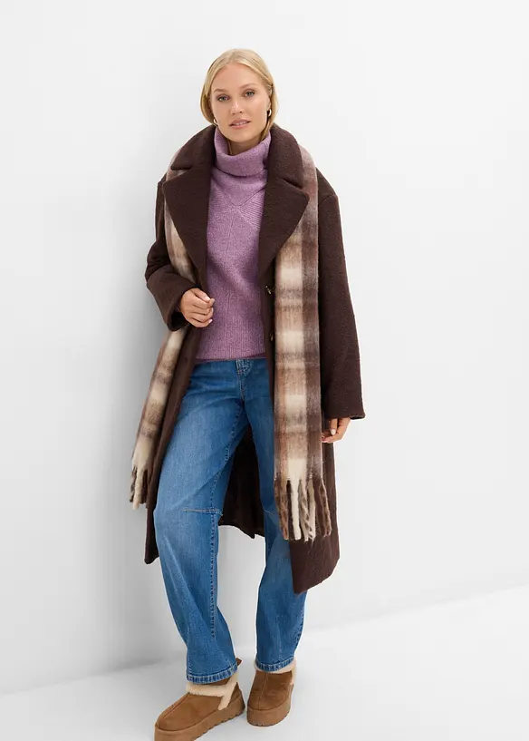 Cappotto outdoor effetto boucl&eacute;, bonprix