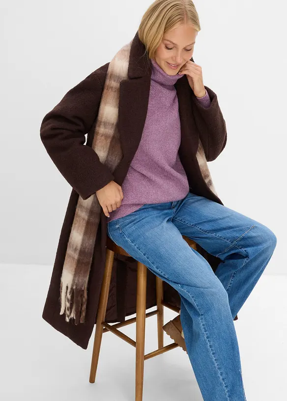 Cappotto outdoor effetto boucl&eacute;, bonprix