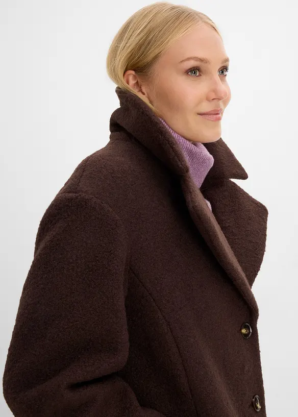 Cappotto outdoor effetto boucl&eacute;, bonprix