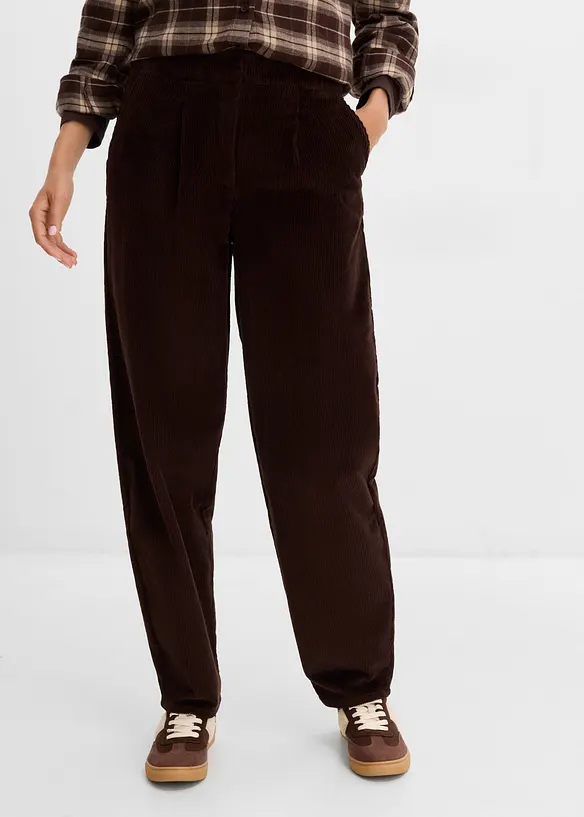 Pantaloni barrel in velluto a coste larghe, bonprix