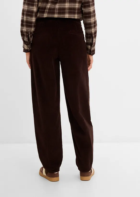 Pantaloni barrel in velluto a coste larghe, bonprix