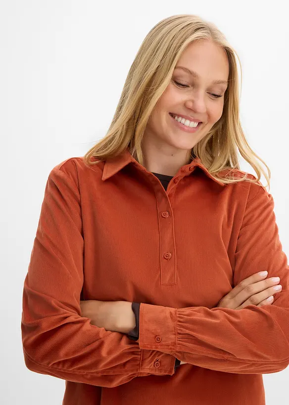 Abito oversize in velluto a coste, bonprix