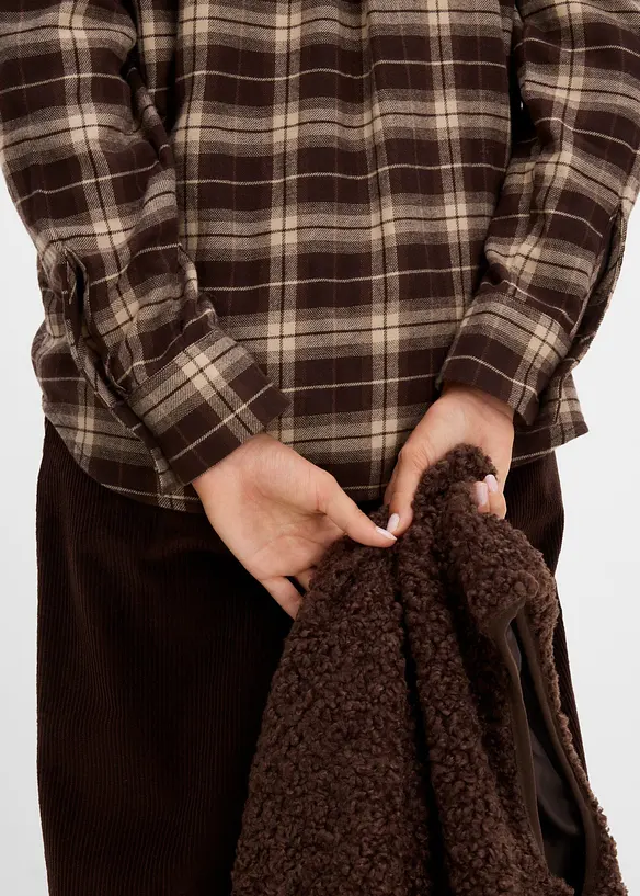 Camicia in flanella di puro cotone biologico, bonprix