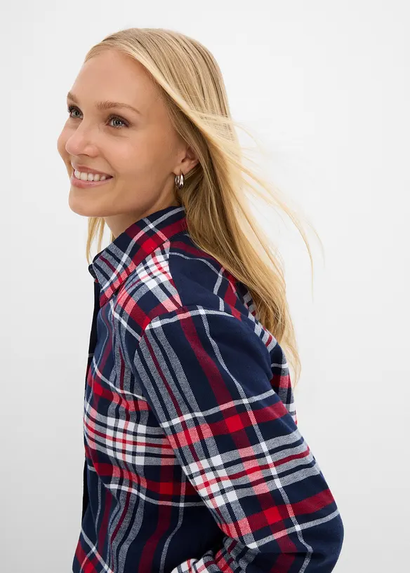 Camicia in flanella di puro cotone biologico, bonprix