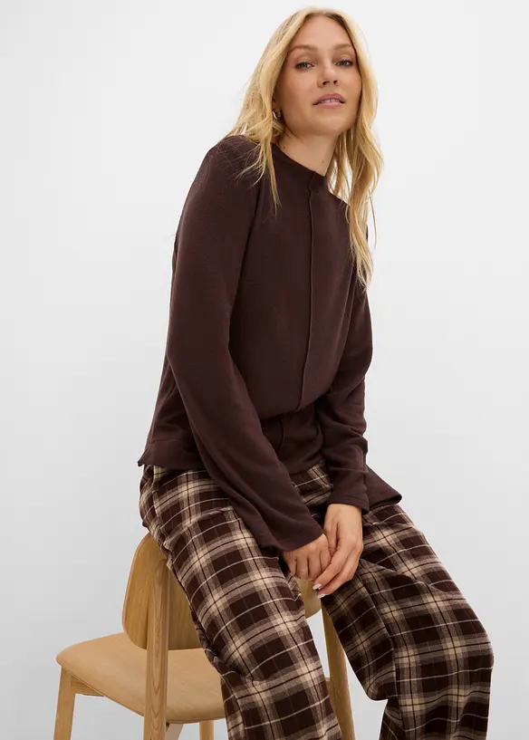 Maglia dolcevita in misto viscosa, bonprix