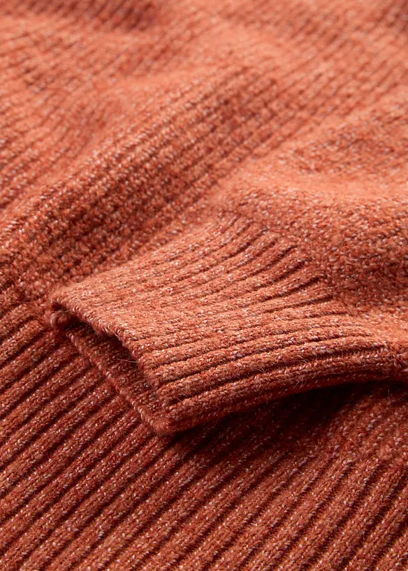 Maglione con colletto e bottoni in misto cotone, bonprix
