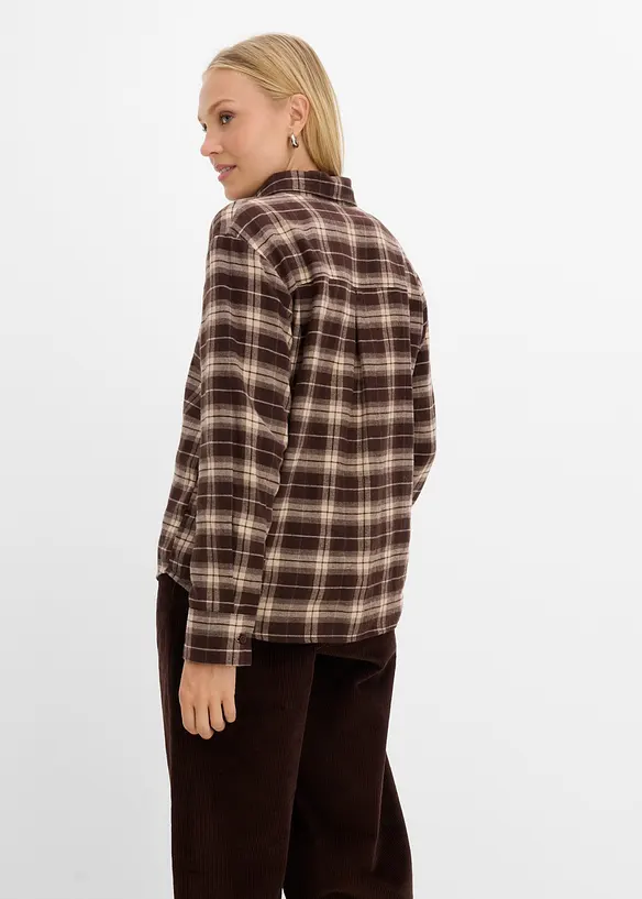 Camicia in flanella di puro cotone biologico, bonprix