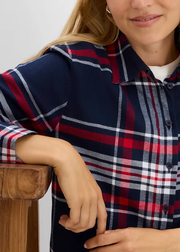 Camicia in flanella di puro cotone biologico, bonprix