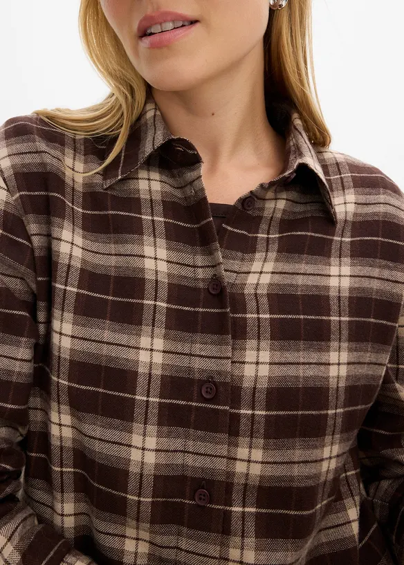 Camicia in flanella di puro cotone biologico, bonprix