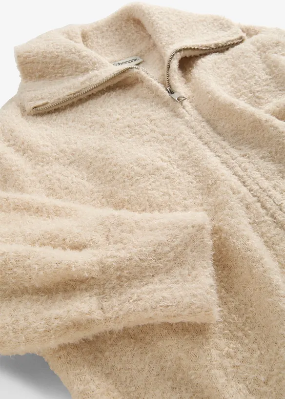 Cardigan boucl&eacute;, bonprix