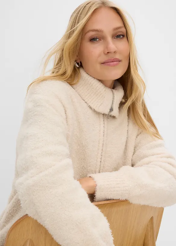 Cardigan boucl&eacute;, bonprix