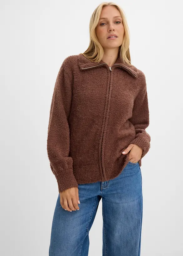Cardigan boucl&eacute;, bonprix