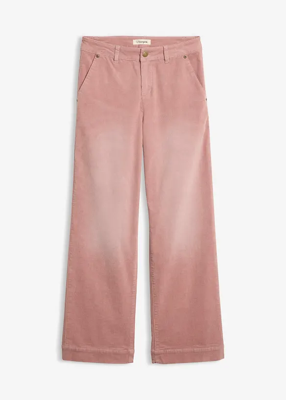 Pantaloni larghi in velluto a coste di misto cotone, bonprix