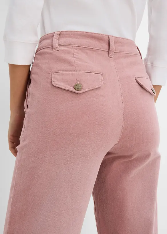 Pantaloni larghi in velluto a coste di misto cotone, bonprix