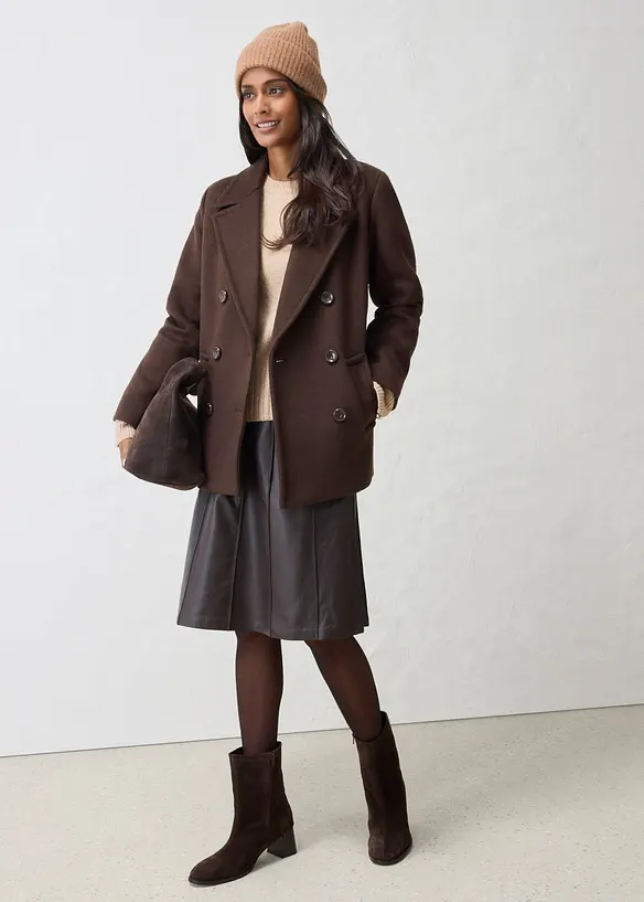 Caban in misto lana, bonprix