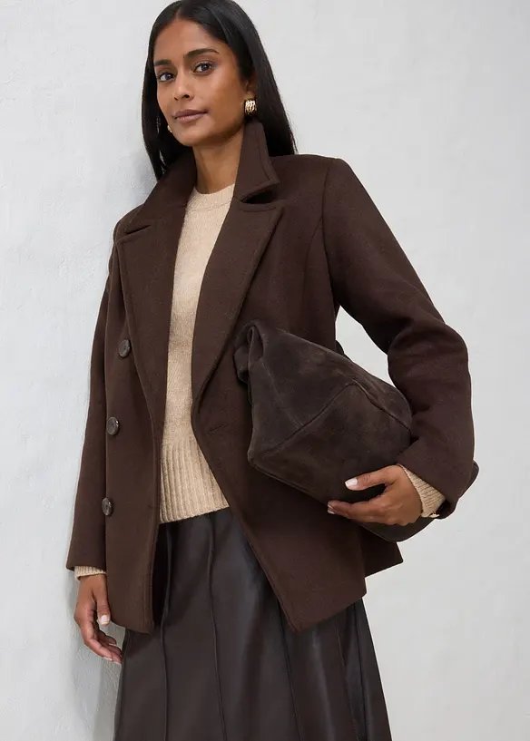 Caban in misto lana, bonprix