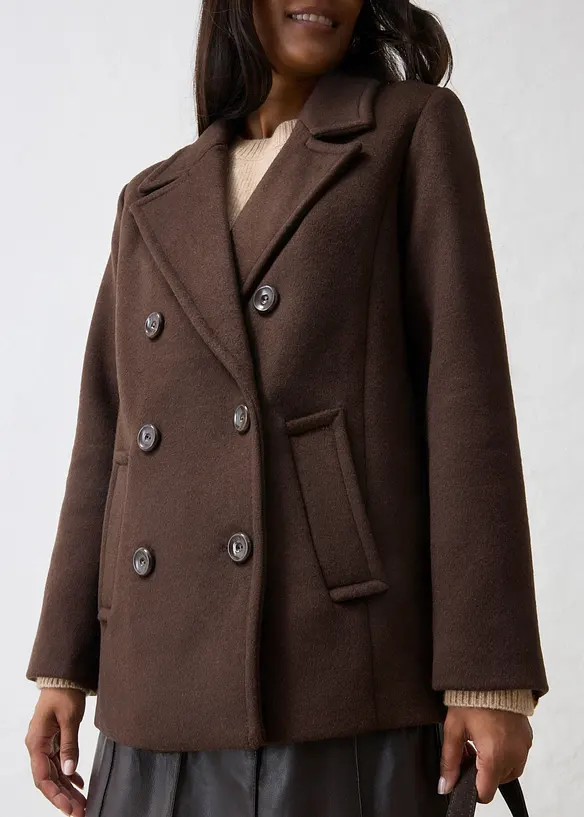 Caban in misto lana, bonprix