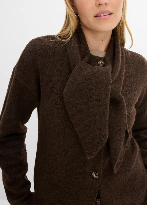 Cardigan con collo a scialle, bonprix