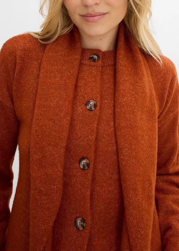 Cardigan con collo a scialle, bonprix