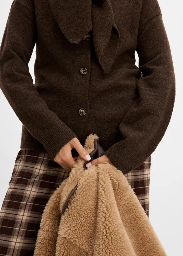 Cardigan con collo a scialle, bonprix