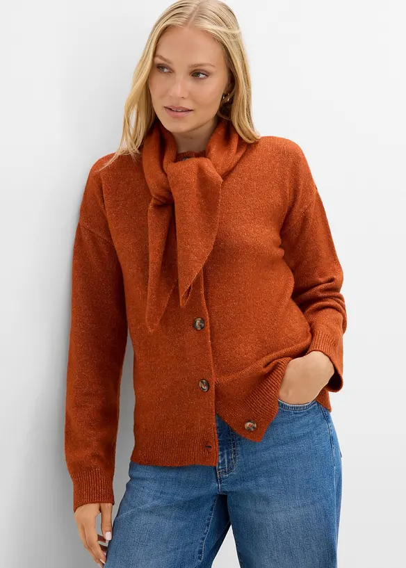 Cardigan con collo a scialle, bonprix
