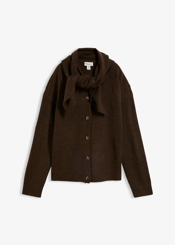 Cardigan con collo a scialle, bonprix