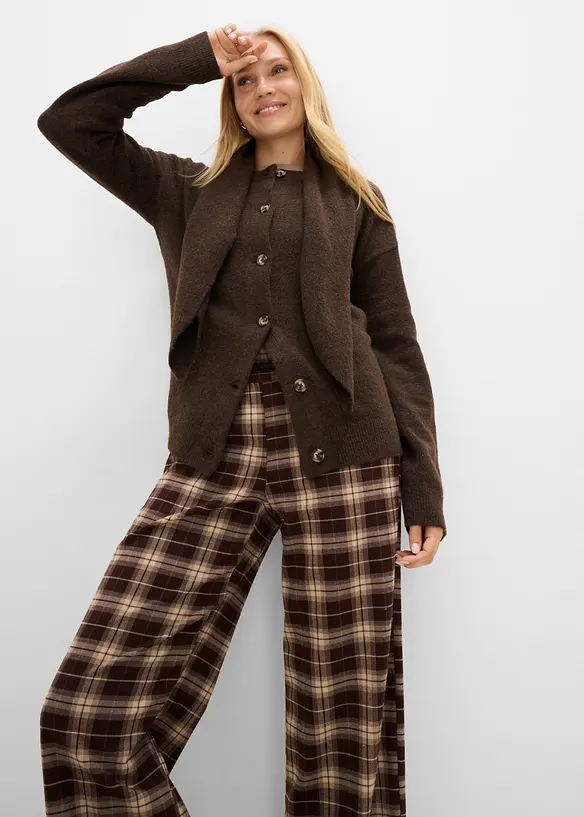 Cardigan con collo a scialle, bonprix