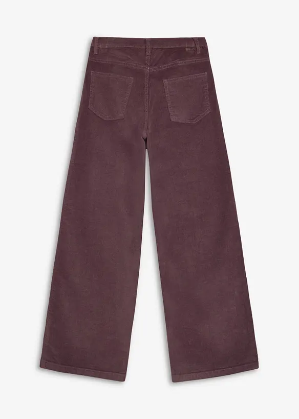 Pantaloni in morbido velluto a coste di cotone biologico elasticizzato, bonprix