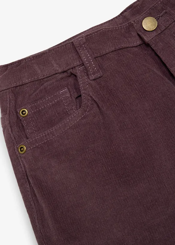 Pantaloni in morbido velluto a coste di cotone biologico elasticizzato, bonprix