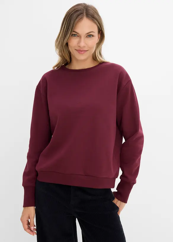 Felpa oversize in misto cotone morbido, bonprix