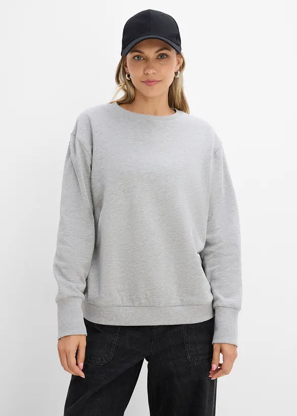 Felpa oversize in misto cotone morbido, bonprix