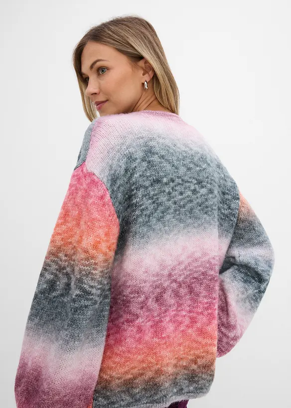 Cardigan in filato grosso con colori sfumati, bonprix