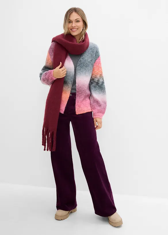 Cardigan in filato grosso con colori sfumati, bonprix
