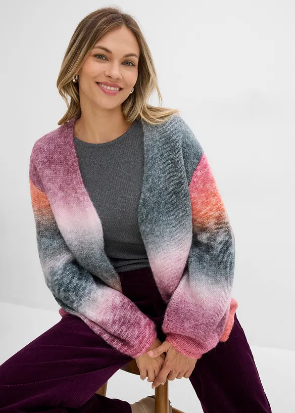 Cardigan in filato grosso con colori sfumati, bonprix