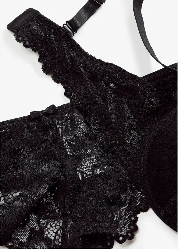 Reggiseno con coppe preformate e perizoma in pizzo delicato (set 2 pezzi), bonprix