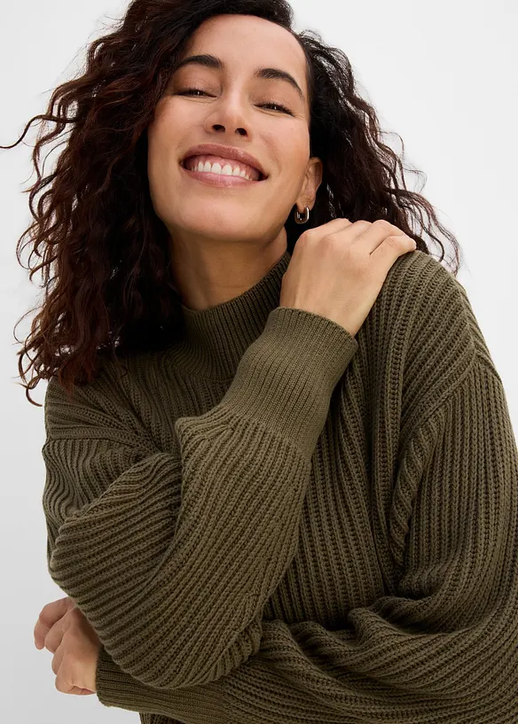 Maglione oversize in puro cotone, bonprix