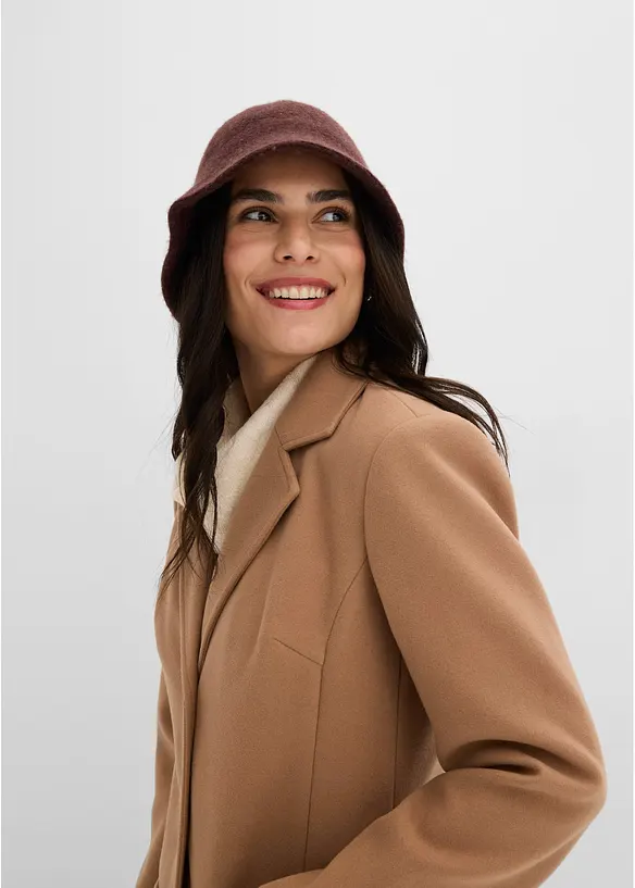 Cappotto lungo in simil lana, bonprix