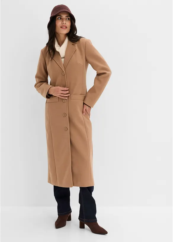 Cappotto lungo in simil lana, bonprix