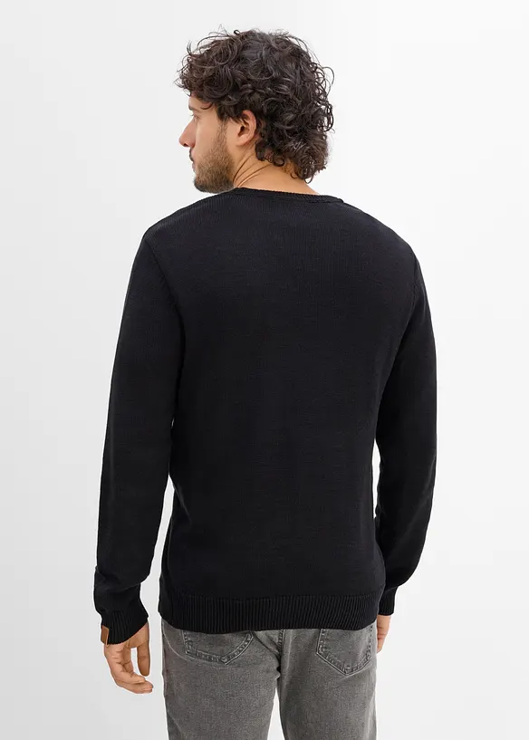 Maglione a filato fine con cotone, bonprix