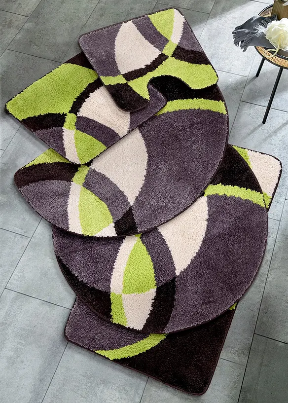 Tappeto da bagno con motivi circolari, bonprix
