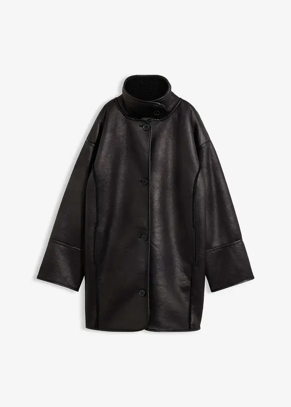 Giacca oversize di montone sintetico, bonprix