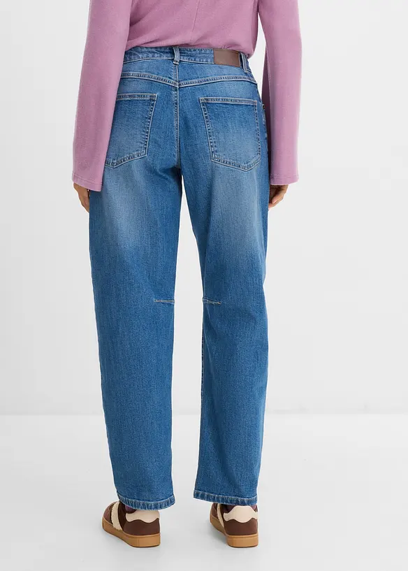 Jeans barrel, vita media, bonprix