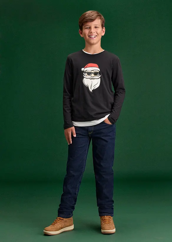 Jeans termici con fodera in jersey regular fit, straight, bonprix