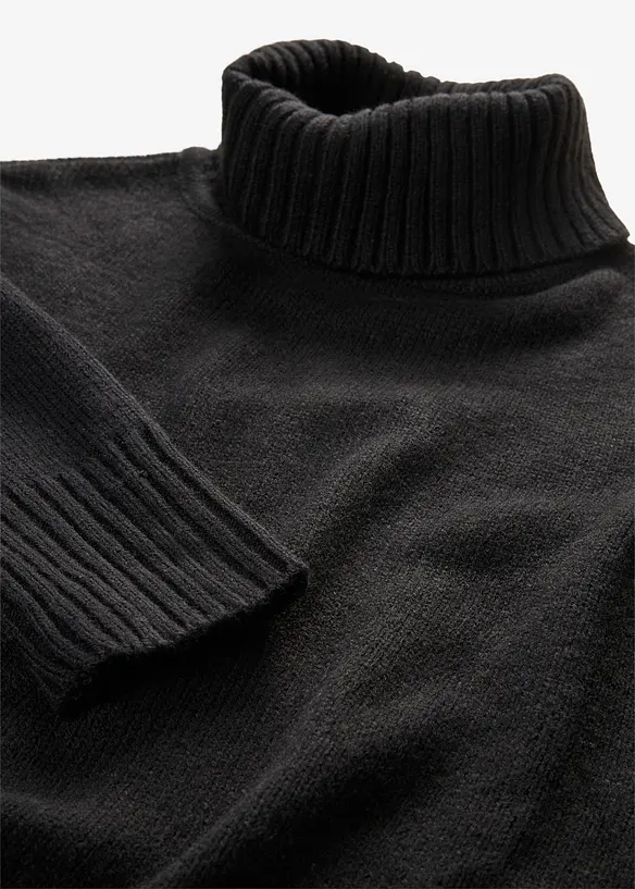 Maglione a collo alto in filato fine, bonprix