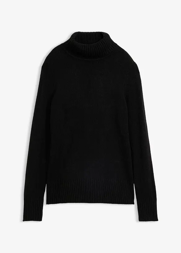 Maglione a collo alto in filato fine, bonprix