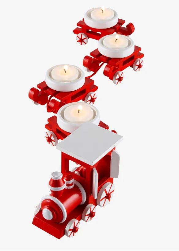 Portalumini a forma di trenino di Natale (set 5 pezzi), bonprix