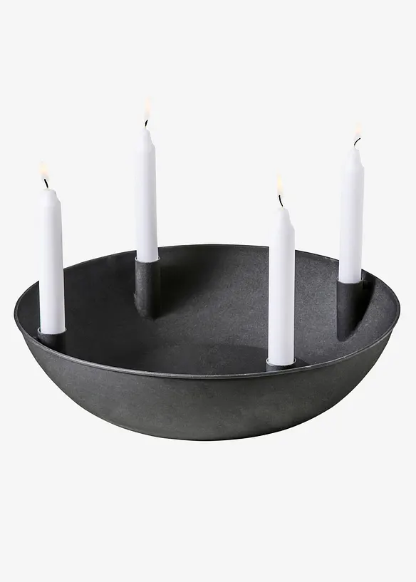 Candelabro a forma di ciotola con 4 portacandela, bonprix