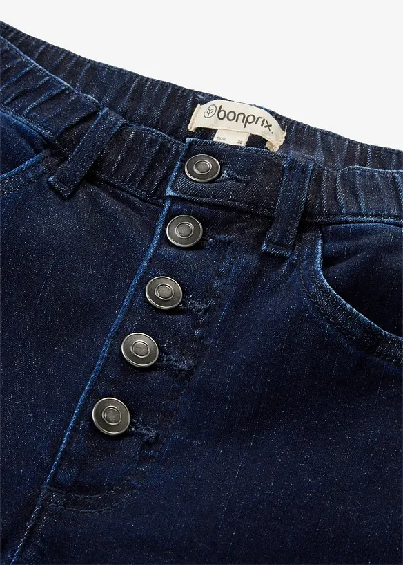 Jeans flared con vita comoda, vita alta, bonprix